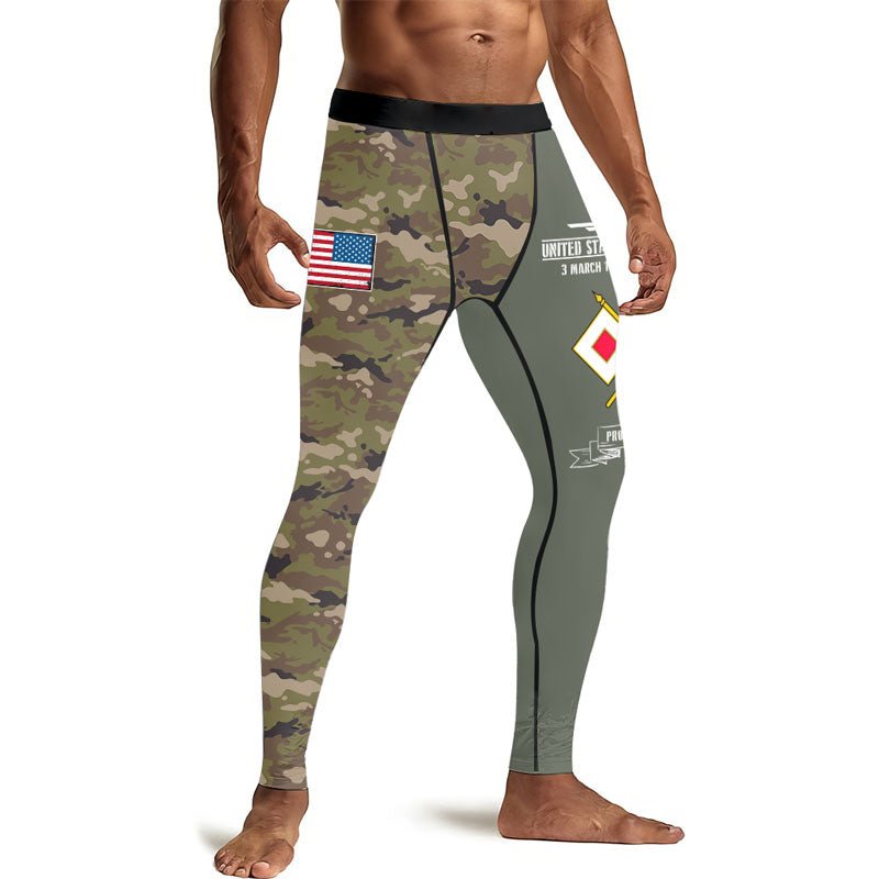 US Army Signal Corps Men's Compression Leggings - BattleFitGear