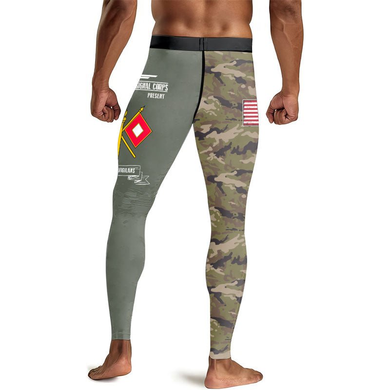 US Army Signal Corps Men's Compression Leggings - BattleFitGear