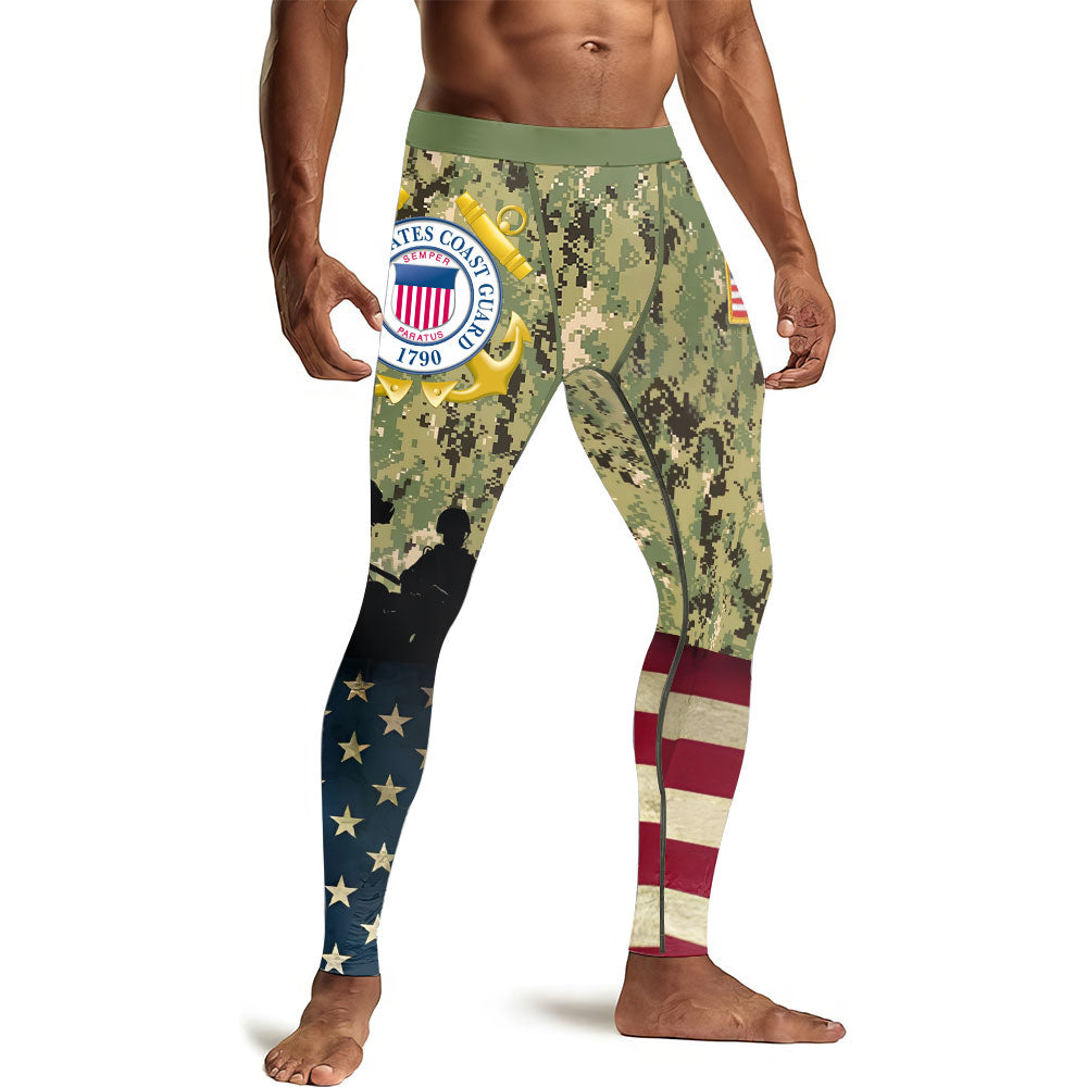 US Coast Guard Men's Compression Leggings