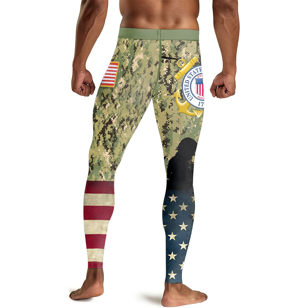 US Coast Guard Men's Compression Leggings