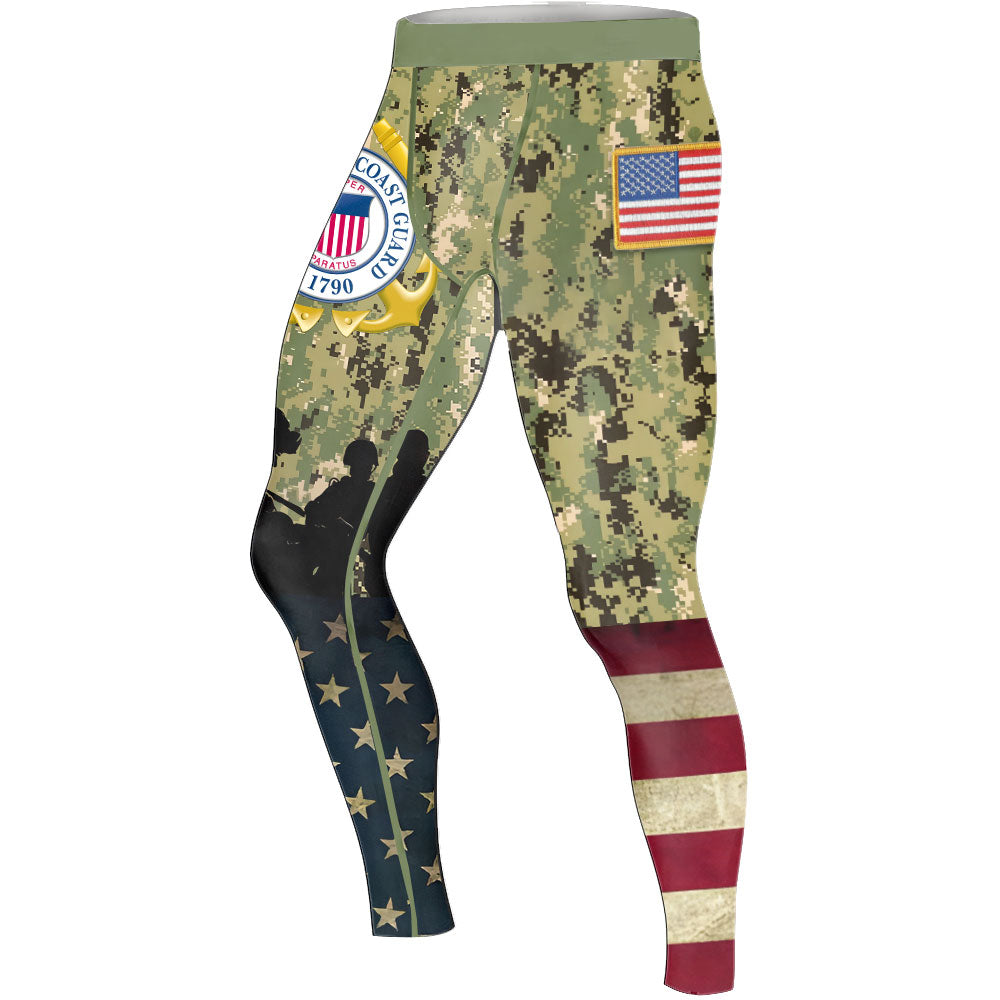 US Coast Guard Men's Compression Leggings