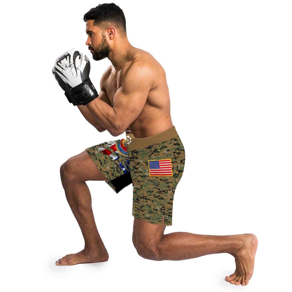 US Marine American Flag Camo Fight Shorts
