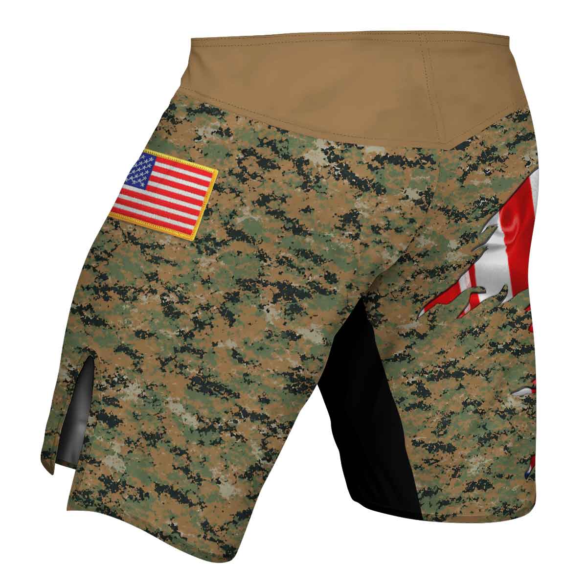 US Marine American Flag Camo Fight Shorts