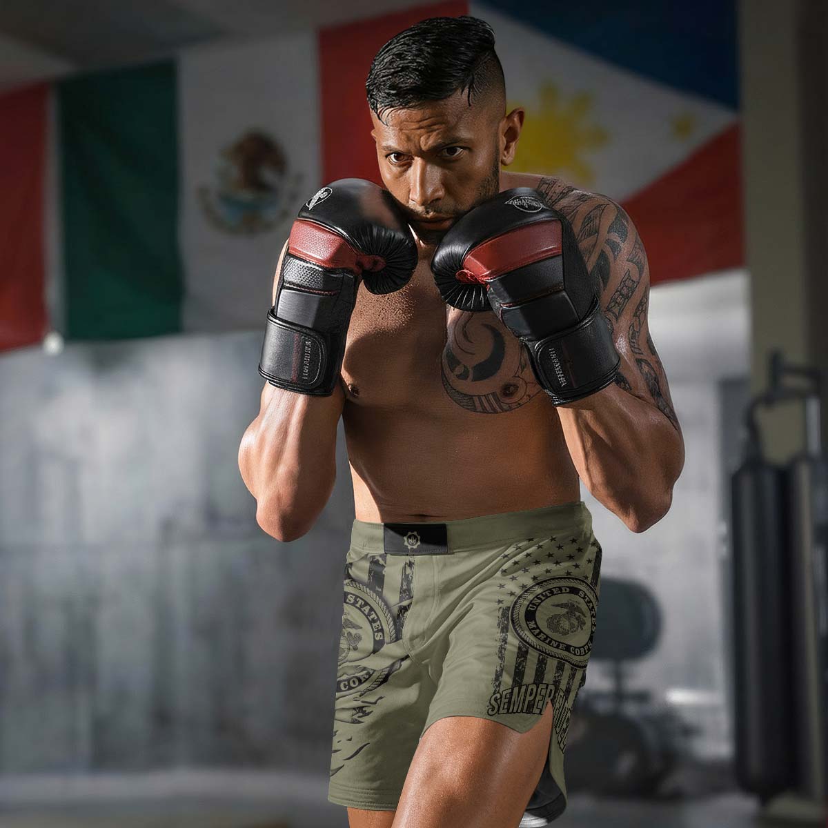 US Marine Semper Fidelis Fight Shorts