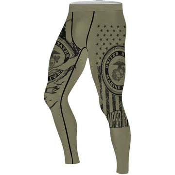 US Marine Semper Fidelis Men's Compression Leggings