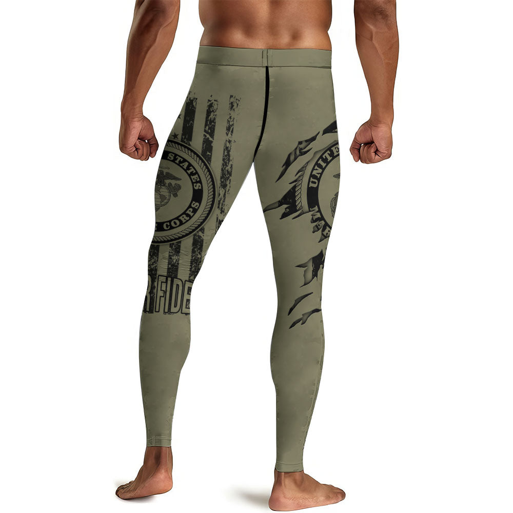 US Marine Semper Fidelis Men's Compression Leggings