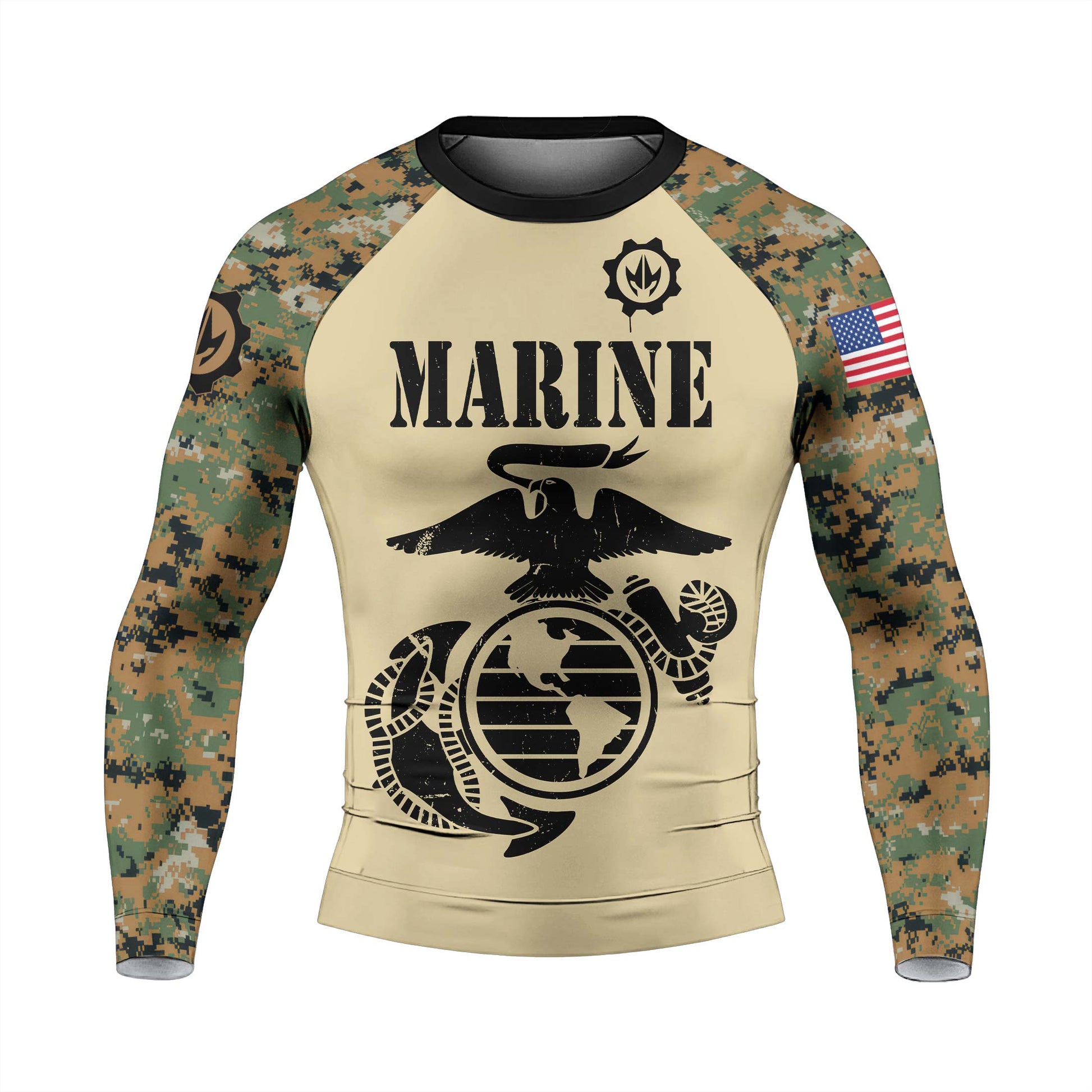 US Marine Men's Long Sleeve Rash Guard