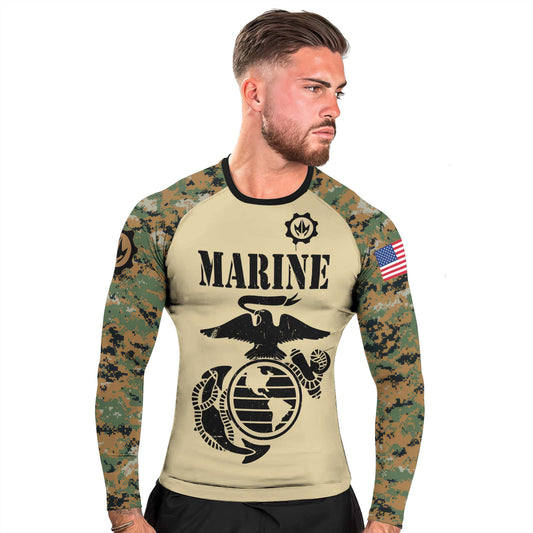 US Marine Men's Long Sleeve Rash Guard