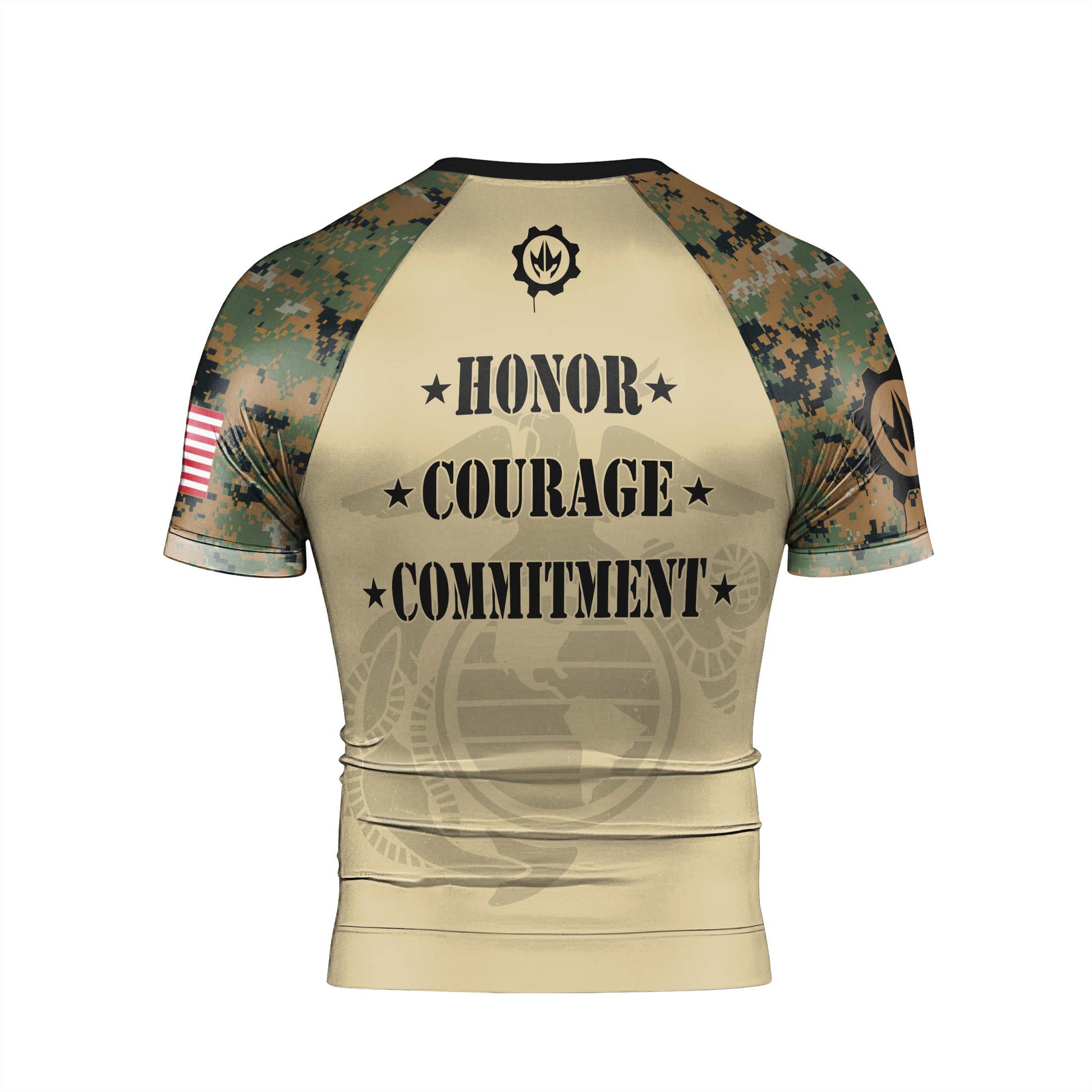 US Marine Men's Short Sleeve Rash Guard