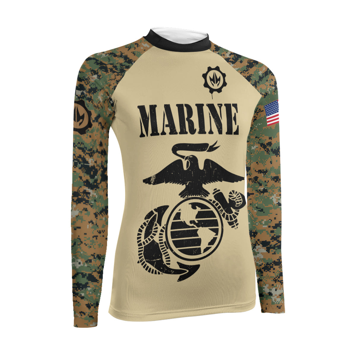 US Marine Women's Long Sleeve Rash Guard