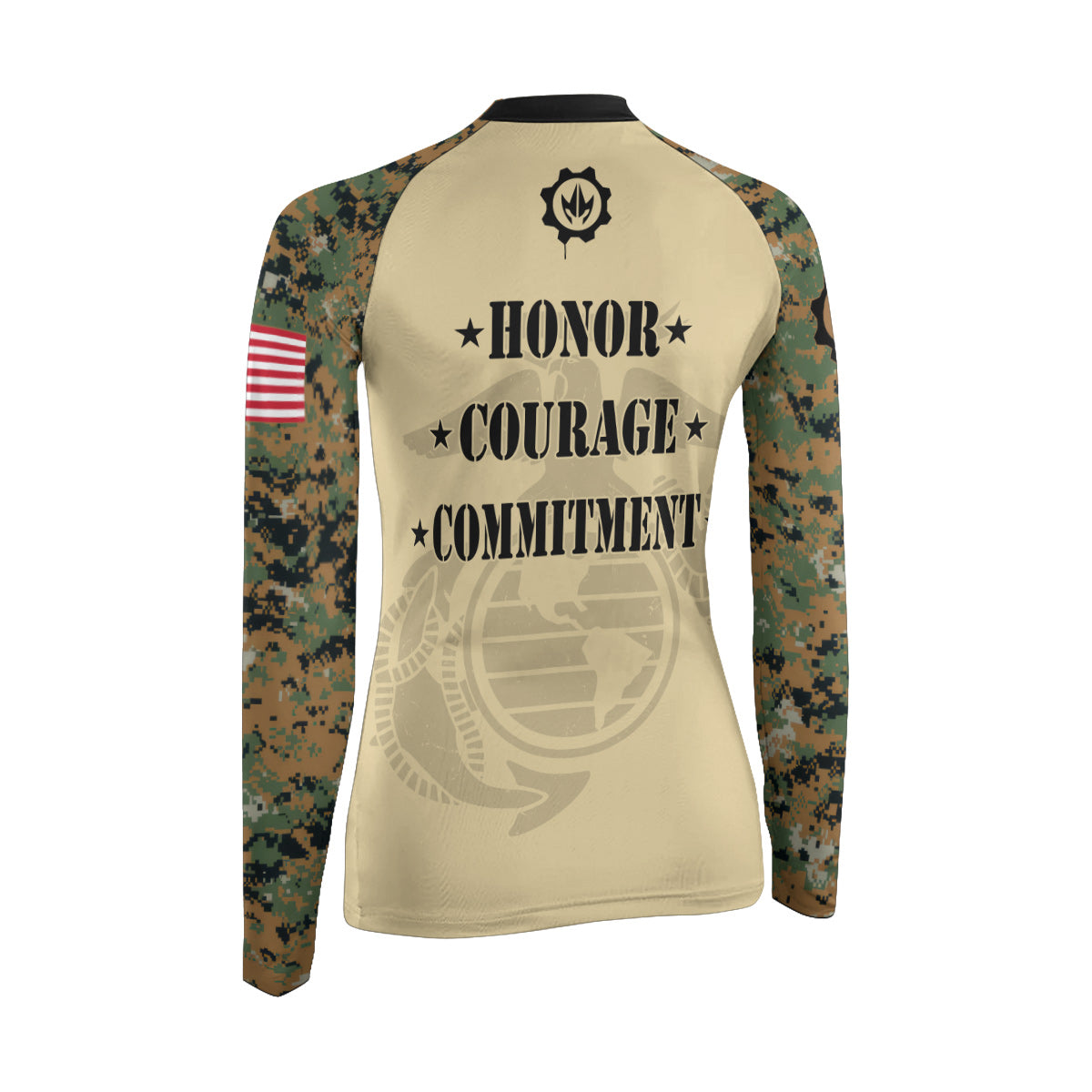 US Marine Women's Long Sleeve Rash Guard