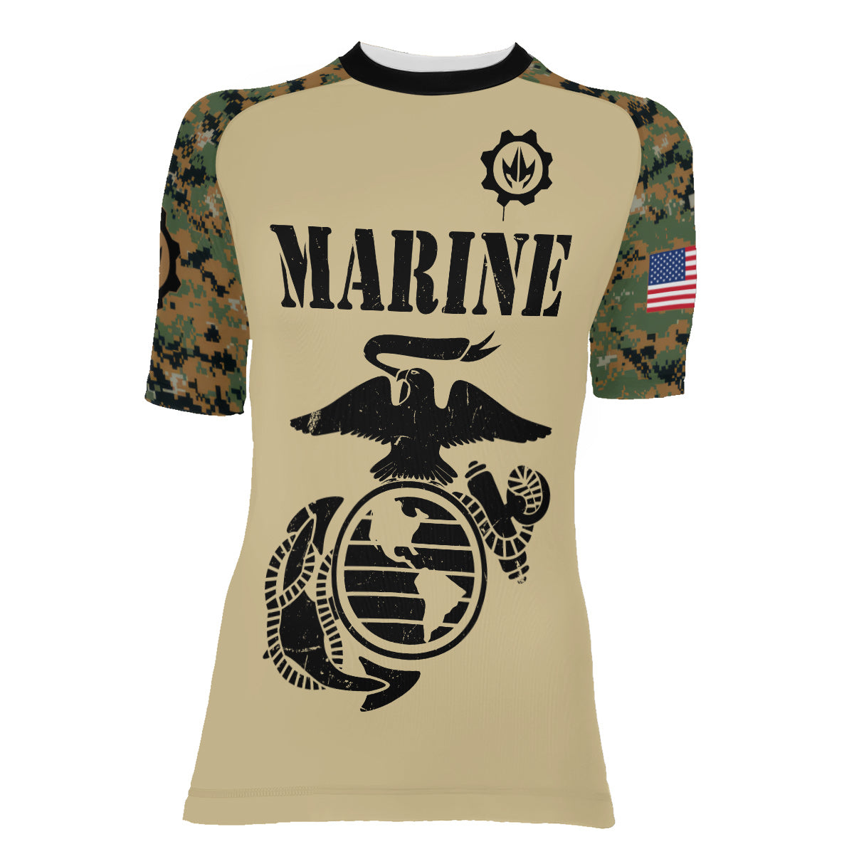 US Marine Women's Short Sleeve Rash Guard
