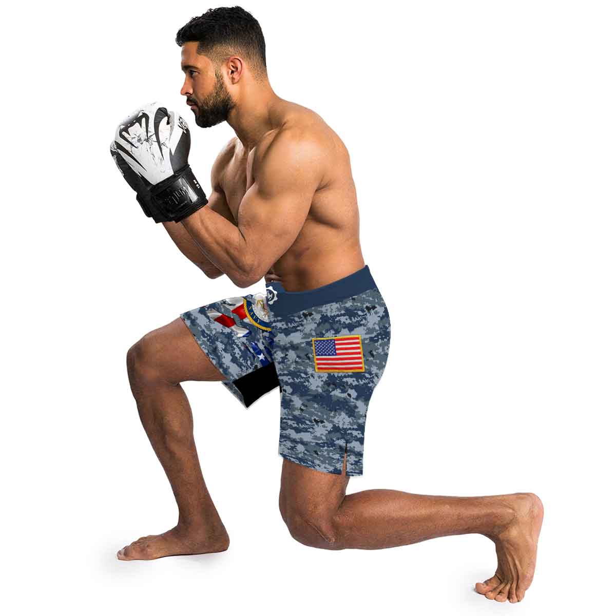 US Navy American Flag Camo Fight Shorts