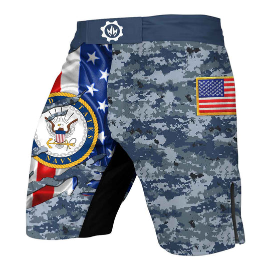 US Navy American Flag Camo Fight Shorts