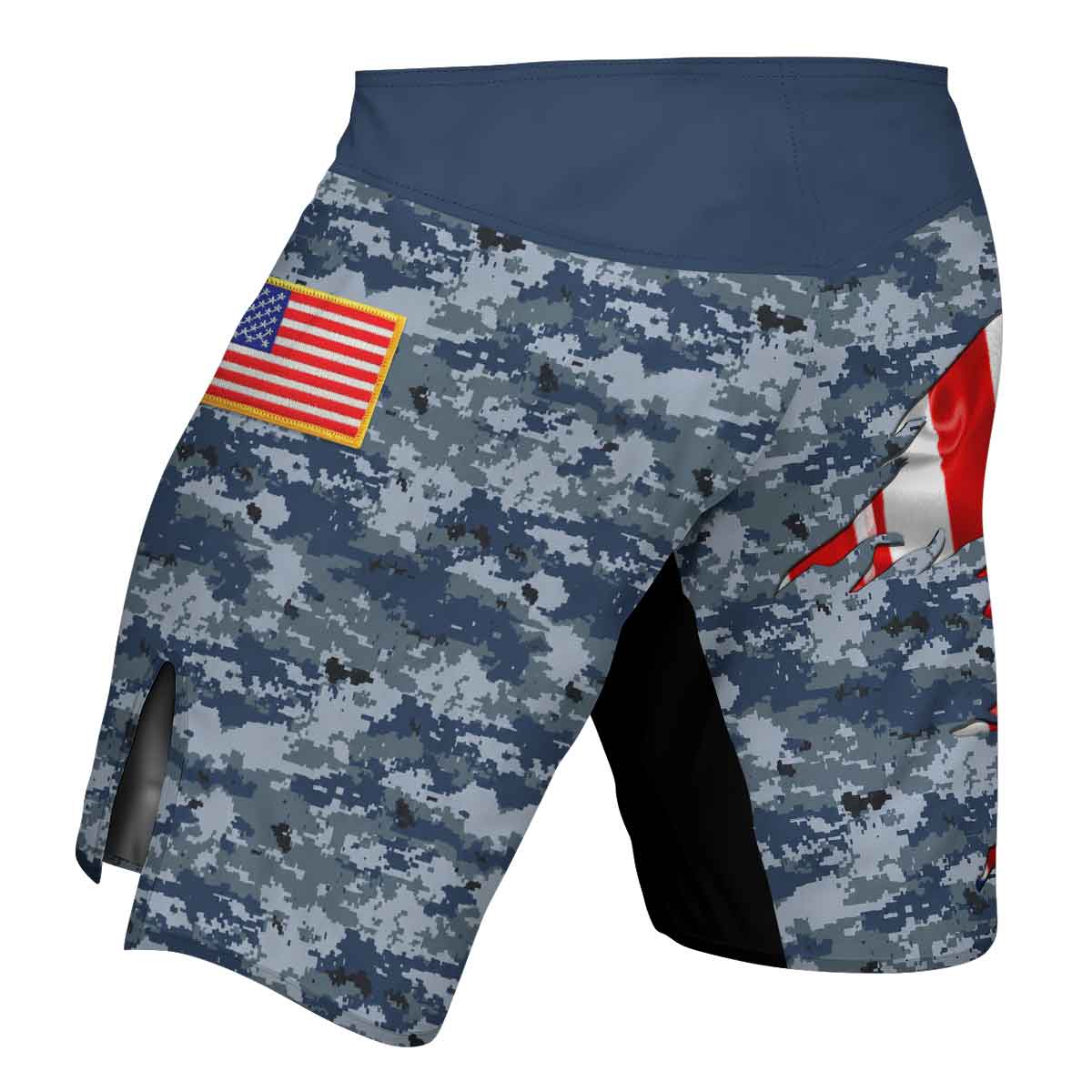 US Navy American Flag Camo Fight Shorts
