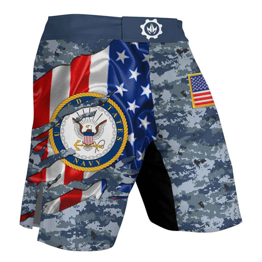 US Navy American Flag Camo Fight Shorts