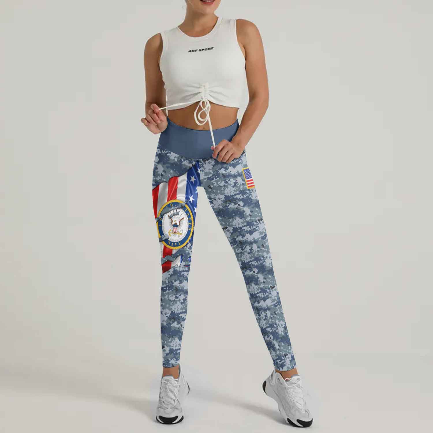 US Navy American Flag Camo Leggings