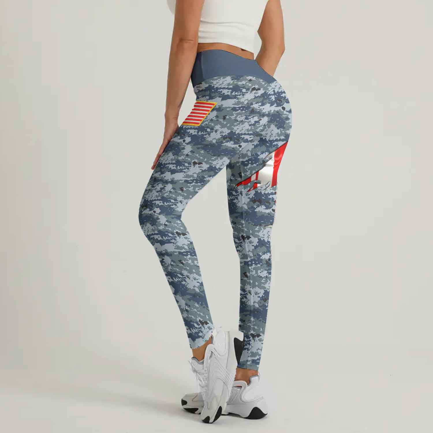 US Navy American Flag Camo Leggings