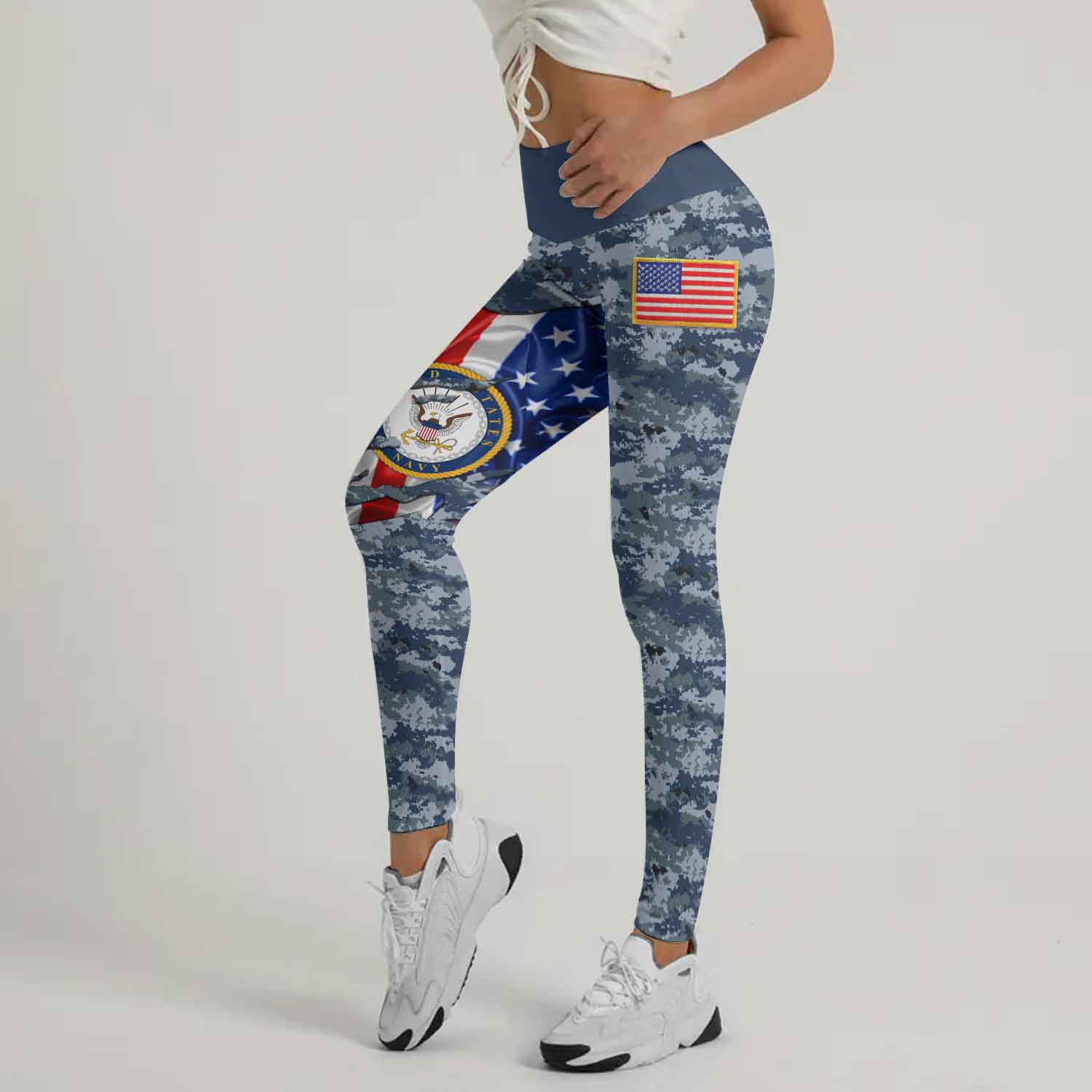 US Navy American Flag Camo Leggings
