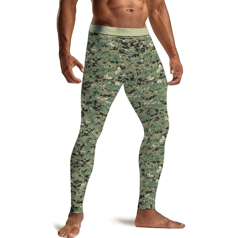 US Navy Camo Men's Compression Leggings