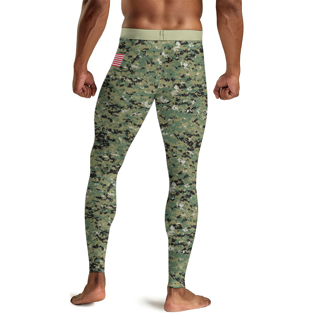 US Navy Camo Men's Compression Leggings