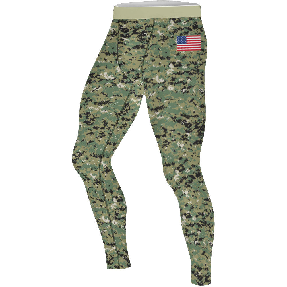 US Navy Camo Men's Compression Leggings
