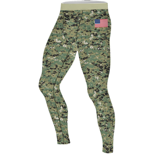 US Navy Camo Men's Compression Leggings
