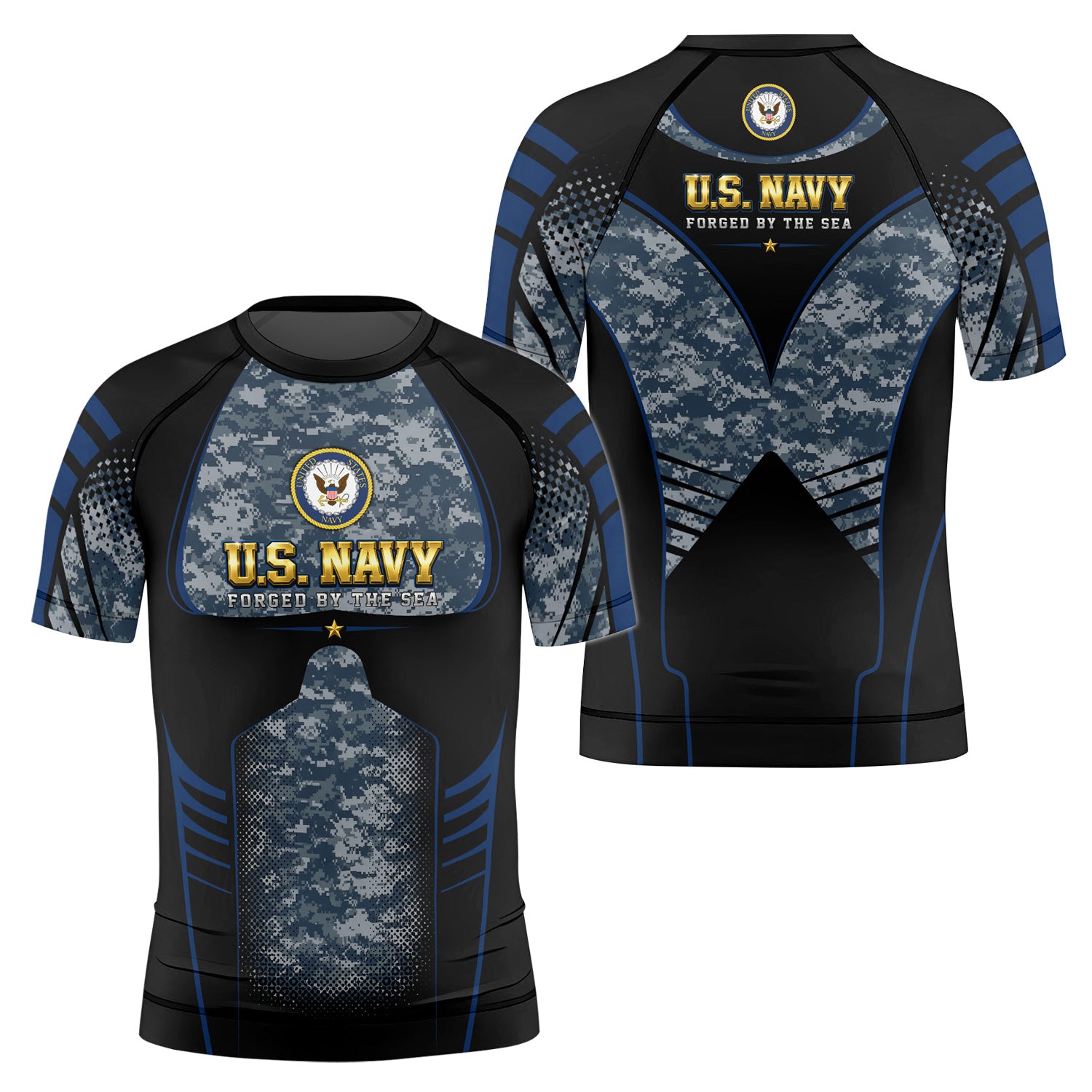 US Navy Forged By The Sea Kids Rash Guard