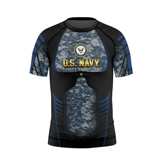 US Navy Forged By The Sea Kids Rash Guard
