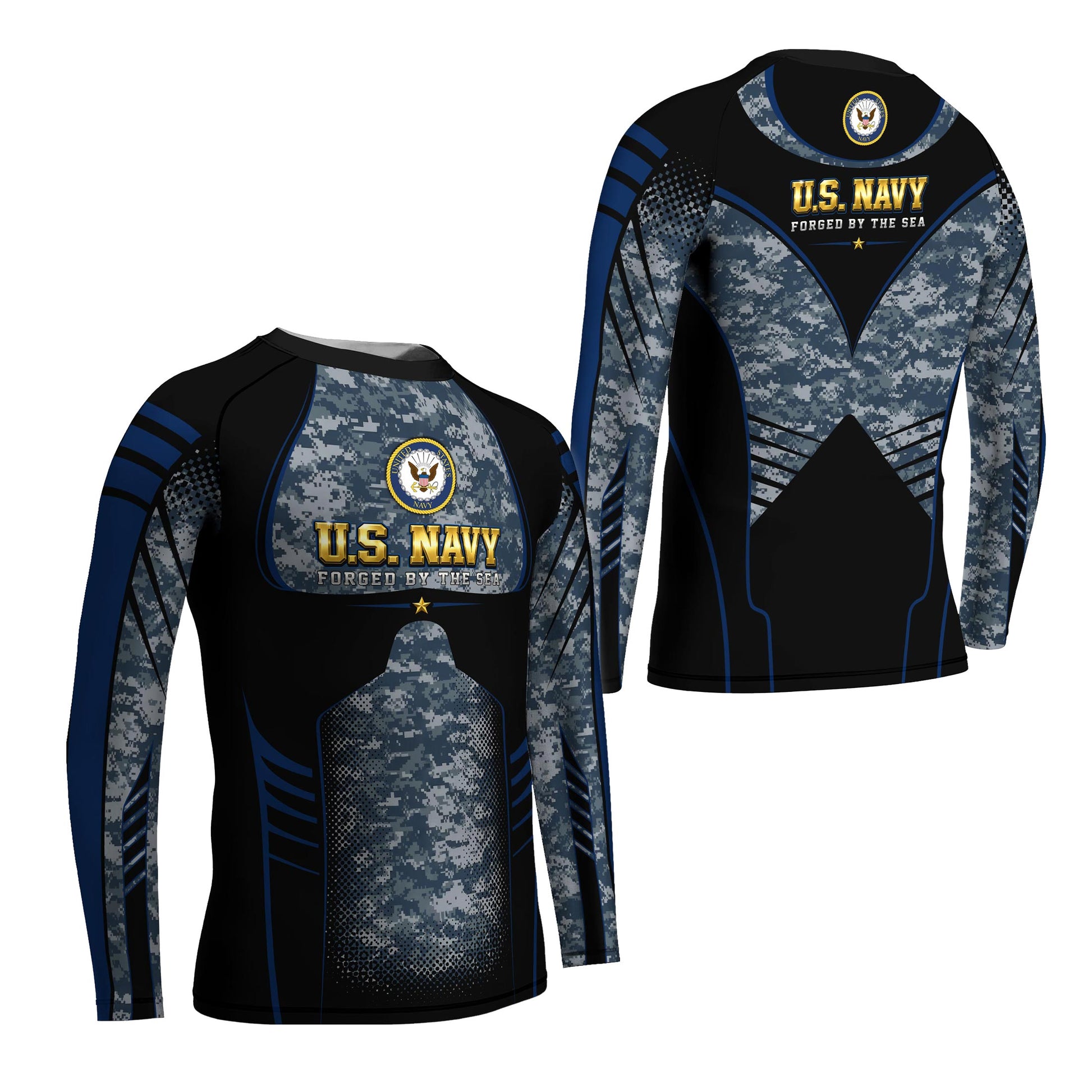 US Navy Forged By The Sea Kids Rash Guard