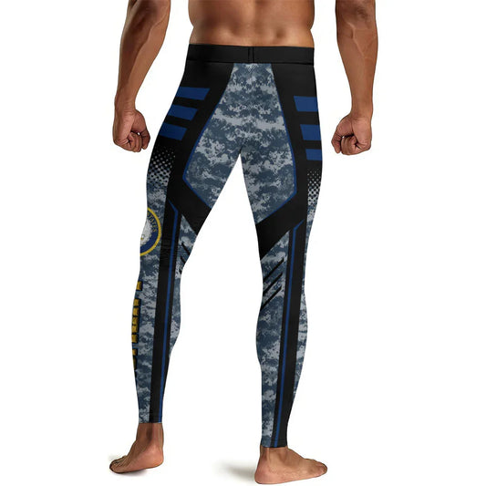 US Navy Forged By The Sea Men's Compression Leggings