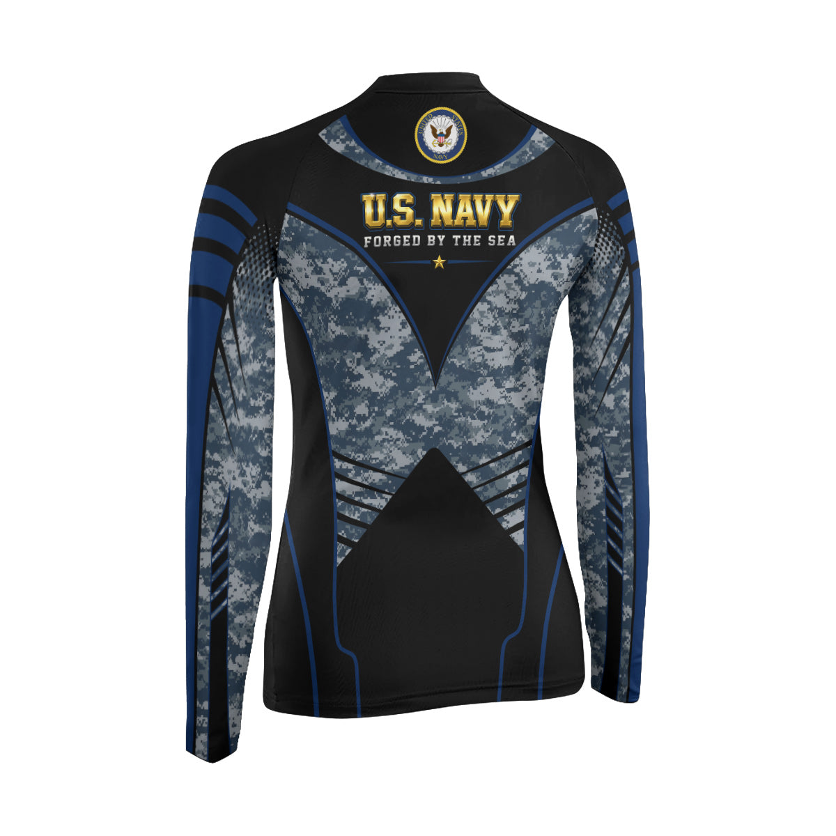 US Navy Forged By The Sea Women's Long Sleeve Rash Guard