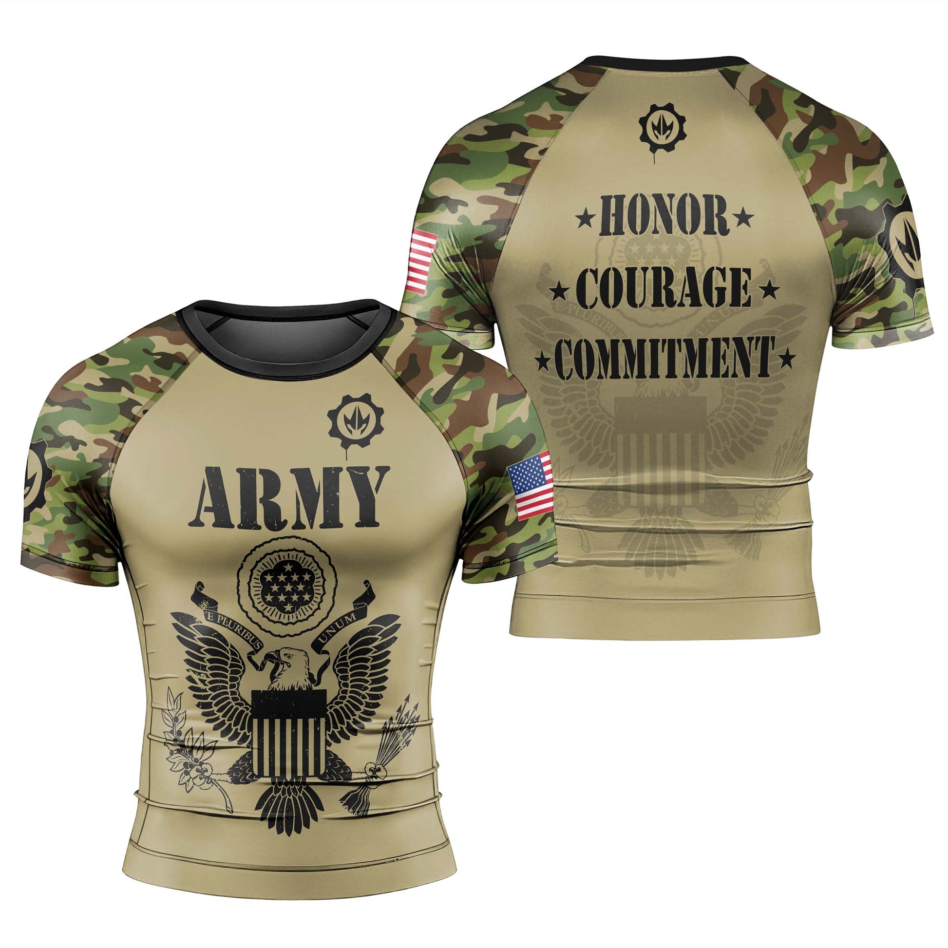 US Navy Men's Short Sleeve Rash Guard