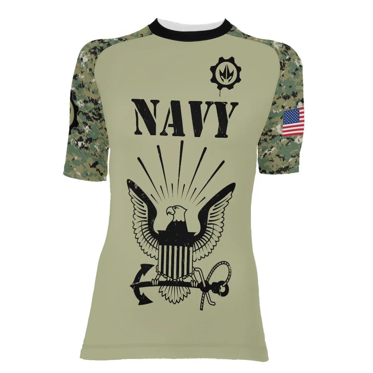 US Navy Women's Short Sleeve Rash Guard