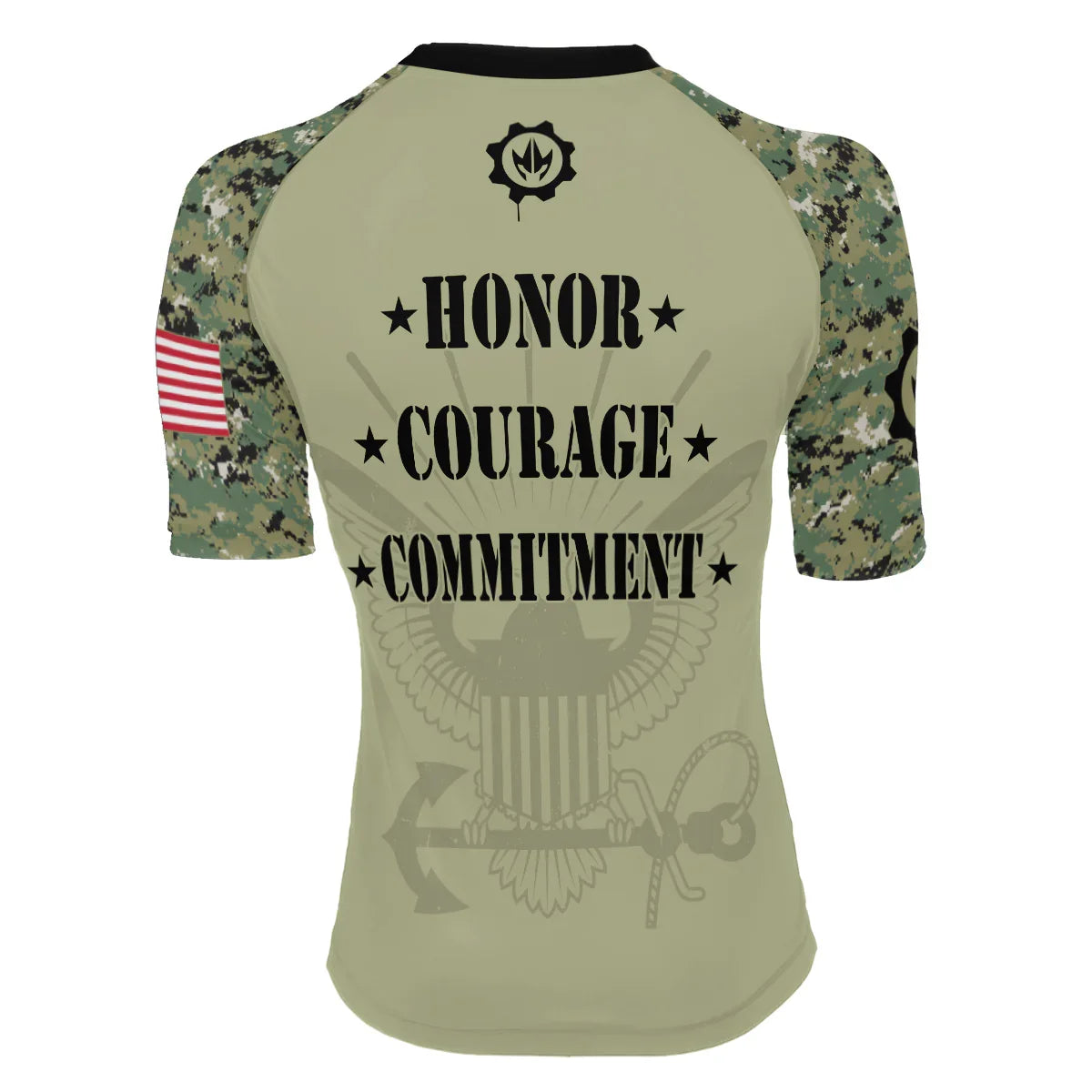 US Navy Women's Short Sleeve Rash Guard