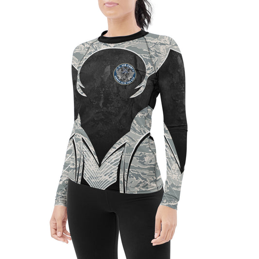 US Skull Airforce Women's Long Sleeve Rash Guard