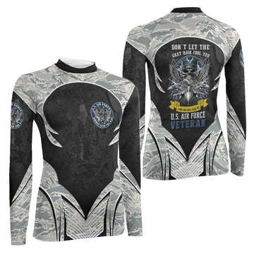 US Skull Airforce Women's Long Sleeve Rash Guard