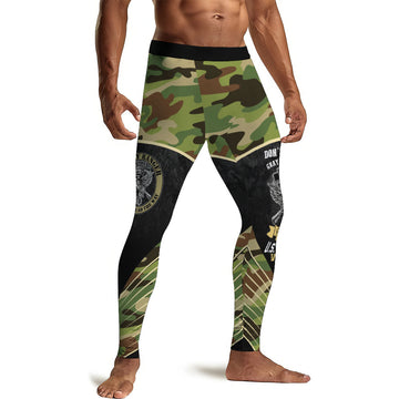 US Skull Army Men's Compression Leggings