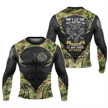 US Skull Army Men's Long Sleeve Rash Guard