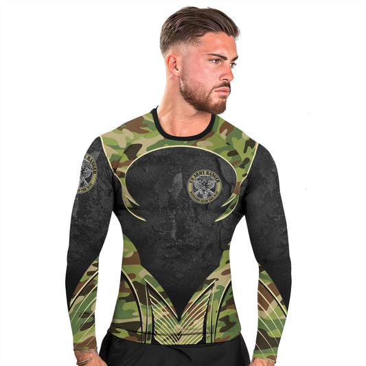 US Skull Army Men's Long Sleeve Rash Guard