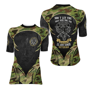 US Skull Army Women's Short Sleeve Rash Guard