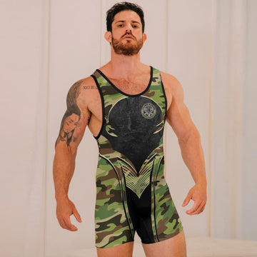 US Skull Army Wrestling Singlets