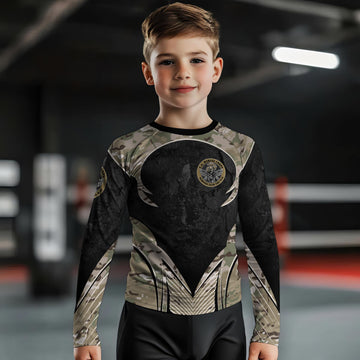 US Skull Marine Kids Rash Guard