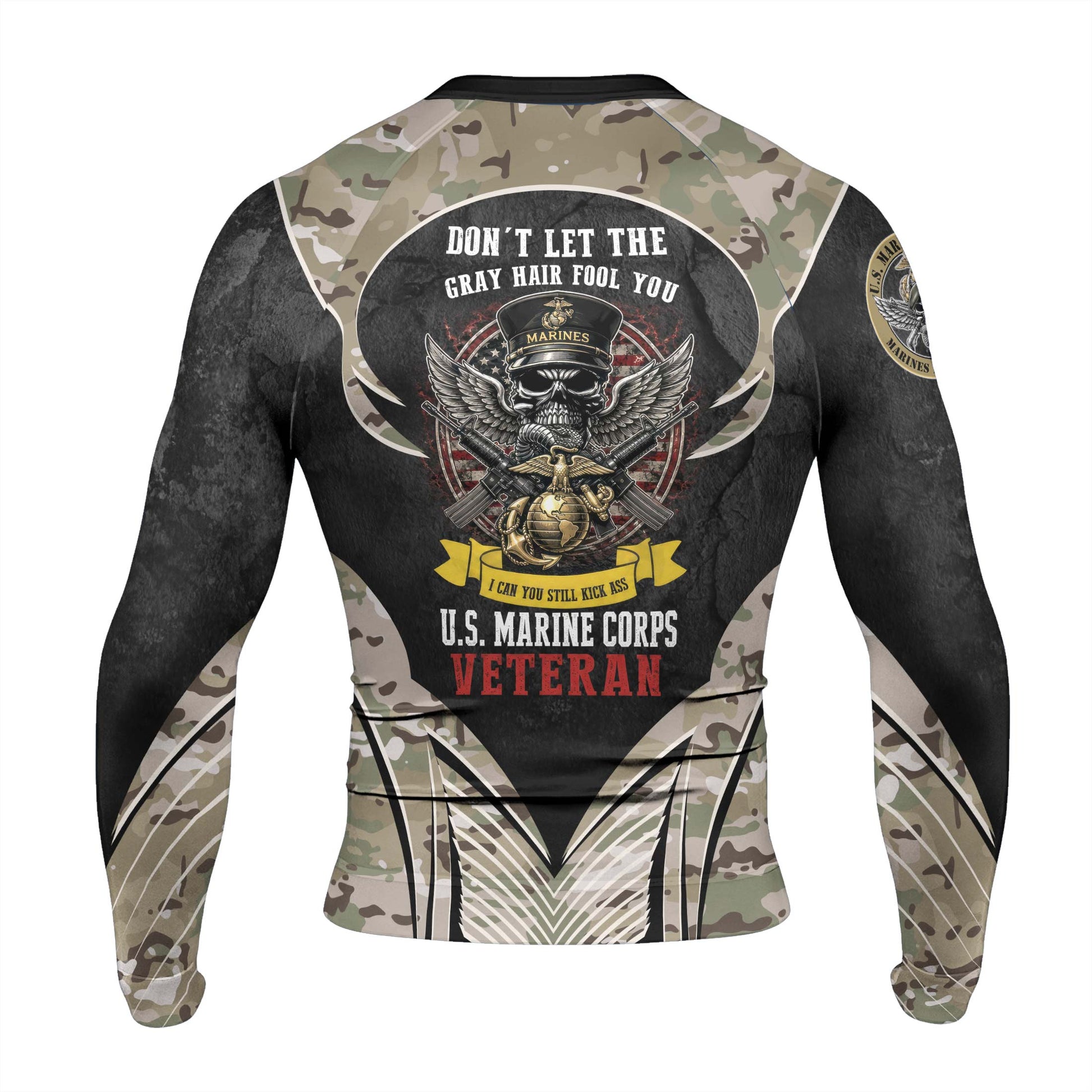 US Skull Marine Men's Long Sleeve Rash Guard