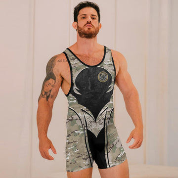 US Skull Marine Wrestling Singlets