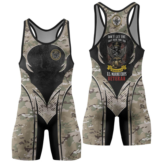 US Skull Marine Wrestling Singlets