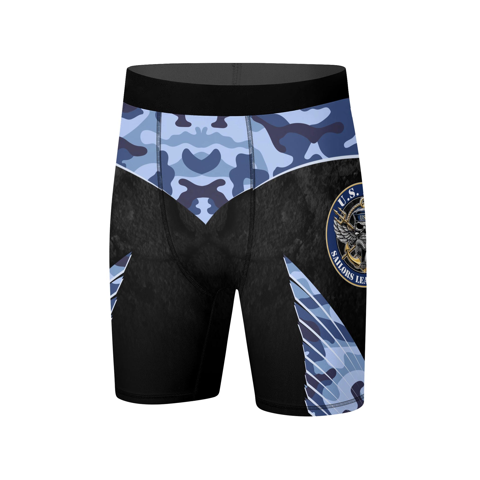 US Skull Navy Compression Shorts