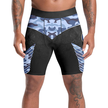 US Skull Navy Compression Shorts