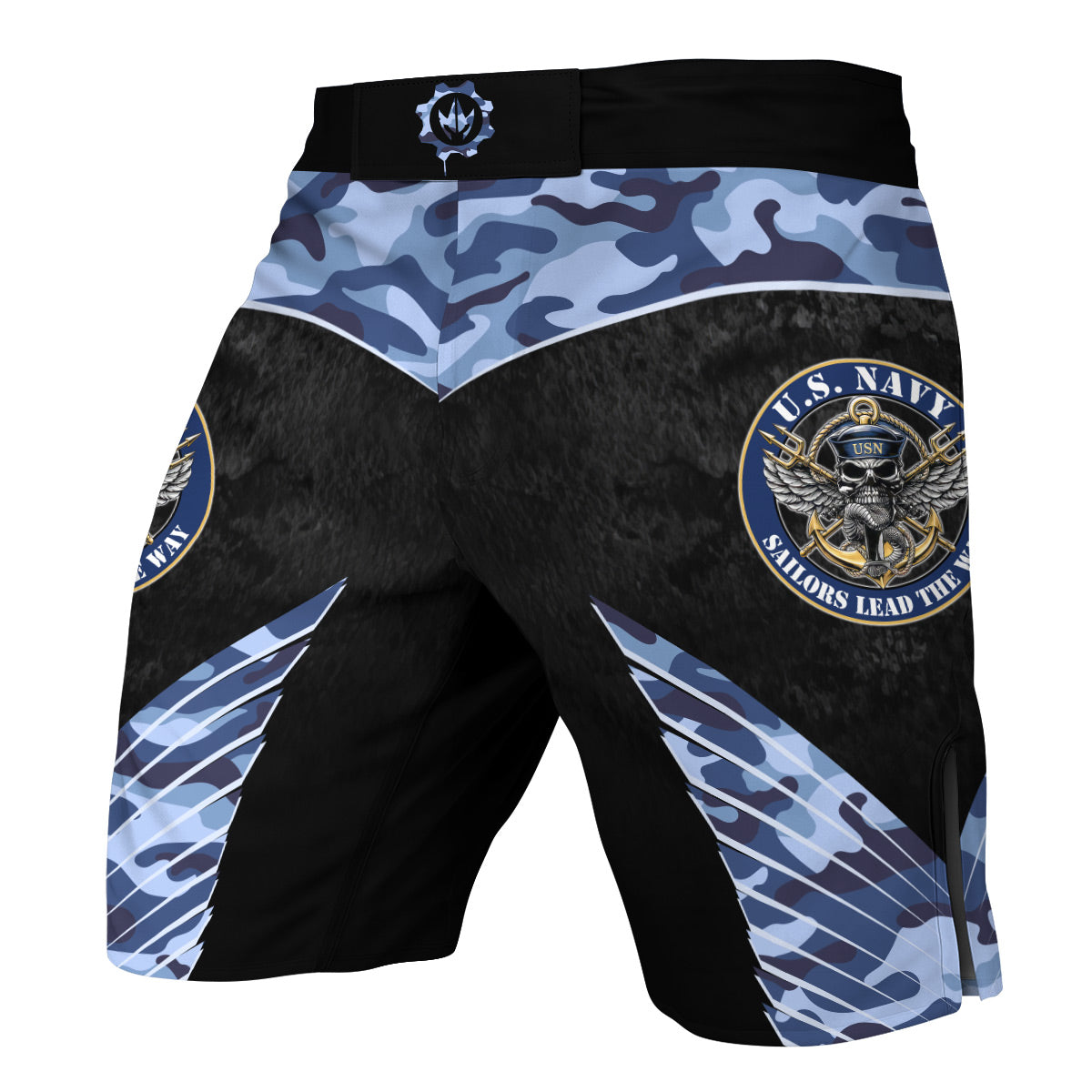 US Skull Navy Fight Shorts