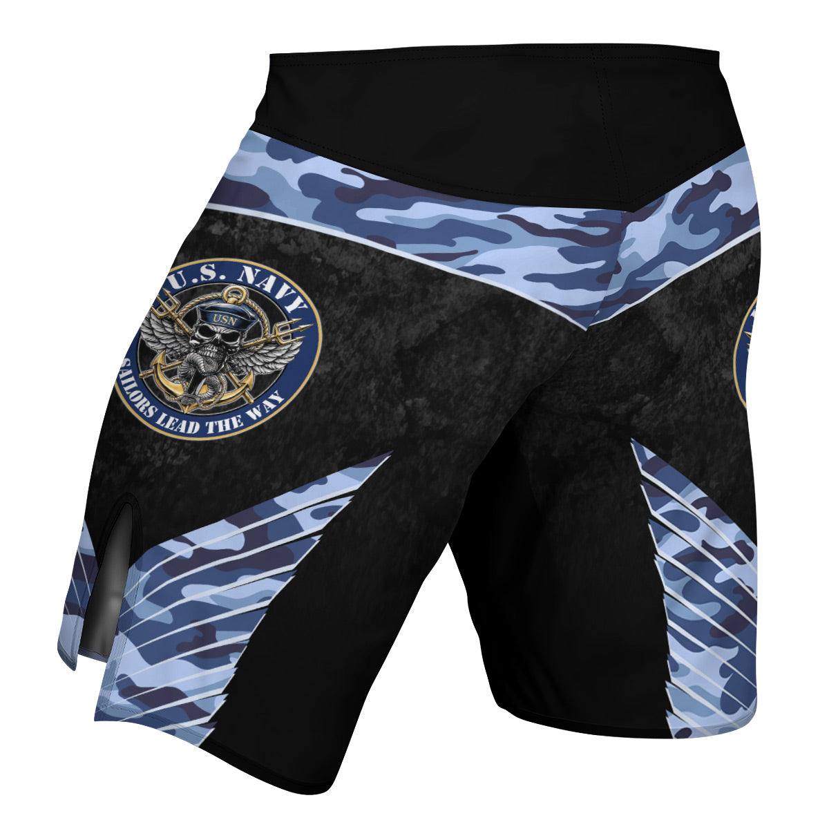 US Skull Navy Fight Shorts